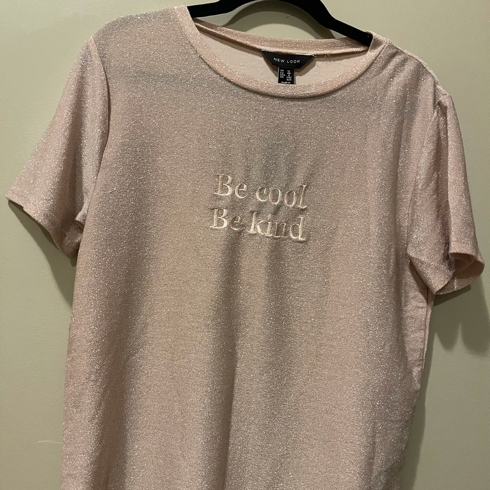 New Look Be Cool Be Kind Metallic Slogan